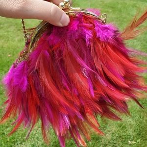 Feathered Clutch